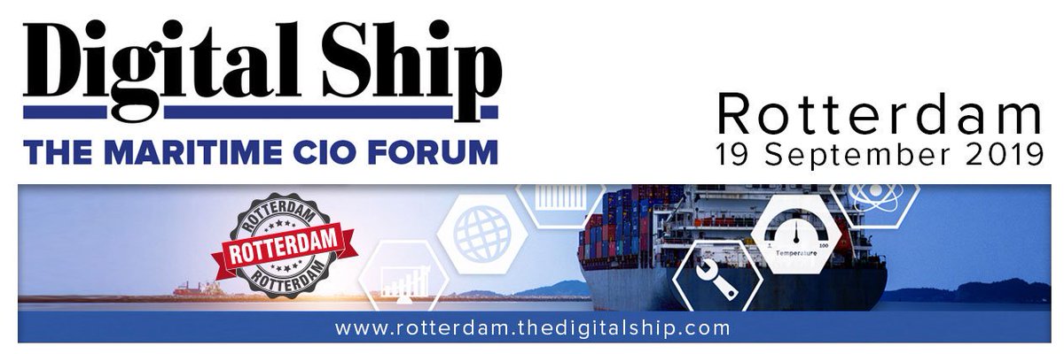 TheDigitalShip's tweet photo. Rotterdam Maritime CIO forum - speakers from @AnthonyVeder , @ReedereiNORDGroup , Exmar , VanOord and more https://t.co/X2Q9l7TNUY #maritimecio #dsrotterdam
With thanks to our sponsors: @Marlink_News , @Intellian @Fortinet @InmarsatGlobal @VodafoneIN @NSSLGlobal @P0rtIT https://t.co/3Ql375BLQT