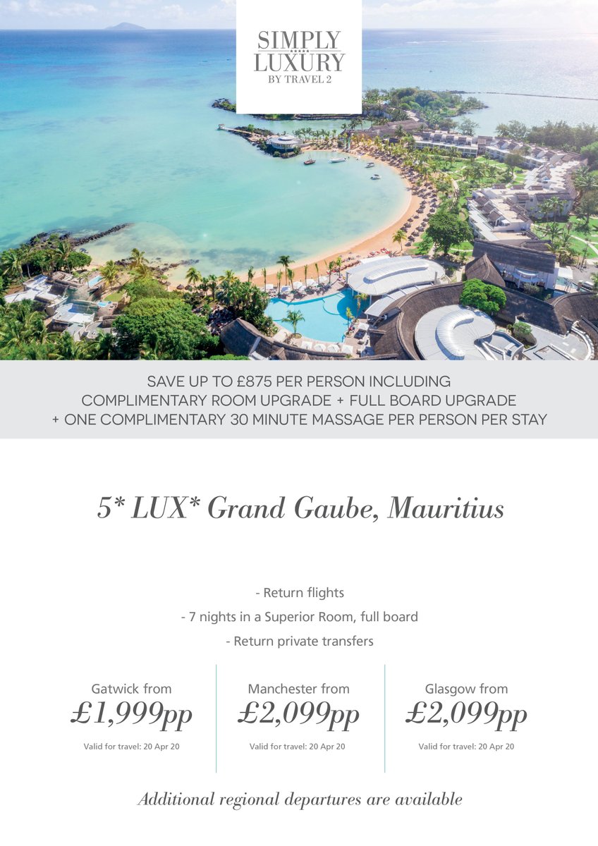 TravelRTC's tweet photo. ...more luxury deals!!
info@rtctraveluk.com / 01924 283803
#simplyluxury #dealsoftheweek #travel #travelagent #luxuryholiday #treatyourself #sunshine #travelplans #sunseasand #pituresque #beaches #relax #unwind #mauritius #bangkok #kohsamui https://t.co/AgWPw67uHu