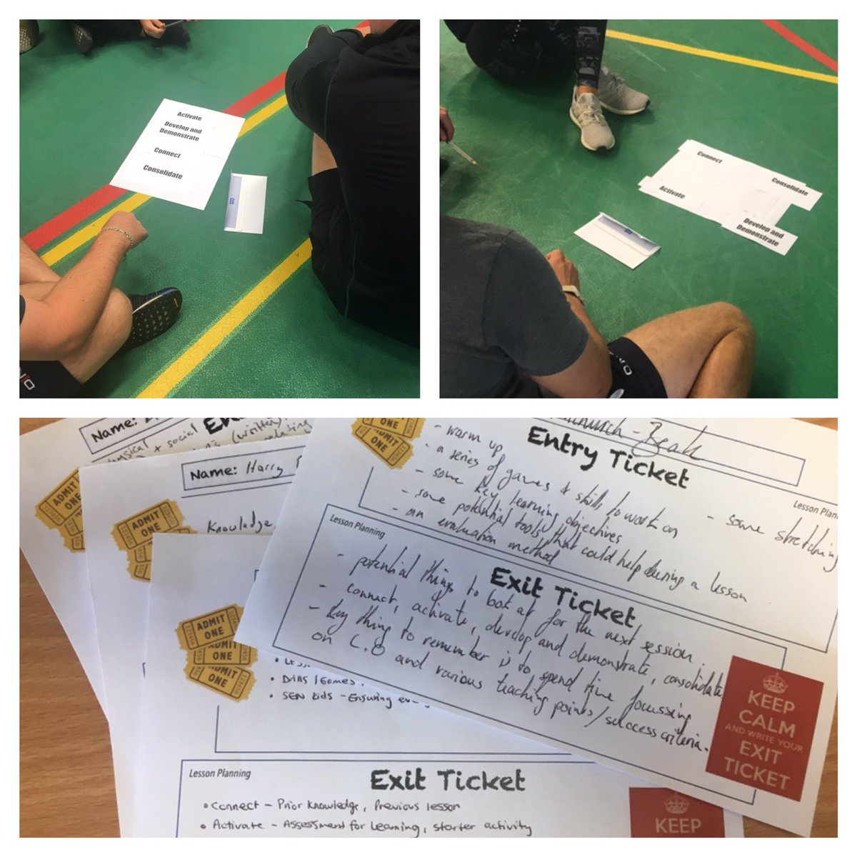 emalounewman's tweet image. We were looking at Lesson Planning with our #PE #trainees today. Really interesting to see their previous experience and understanding using entry/exit tickets @TeachStMarys #acceleratedlearningcycle