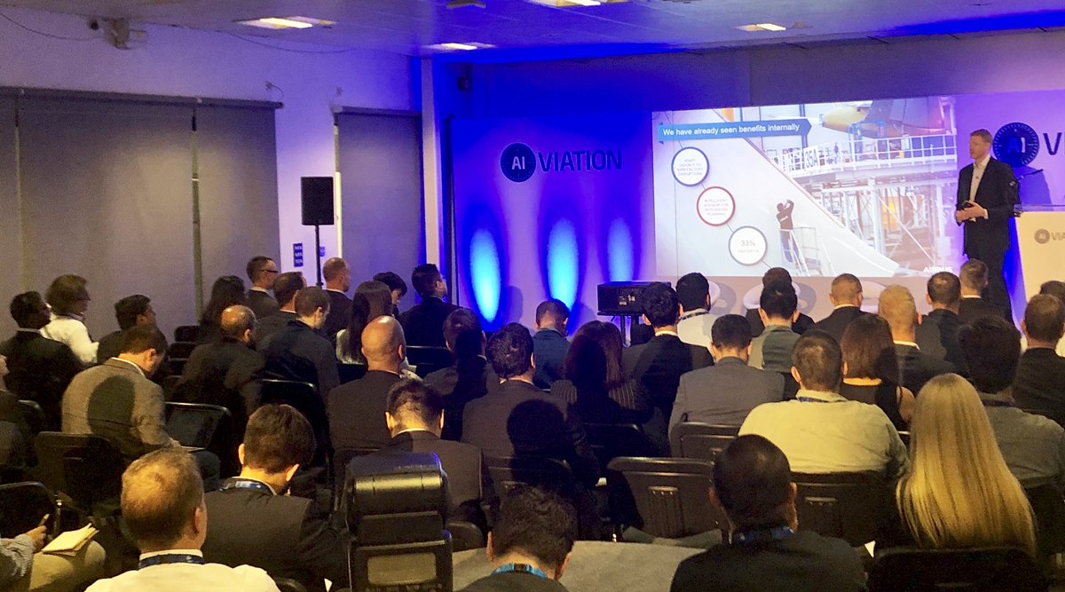 conferencecait's tweet photo. Matt Evans from @Airbus on #data and #digital collaboration in #aviation - another great crowd in #aiviation today! 😍✈️ @airlinesblog #AviationFest https://t.co/SlqYQPi1IC