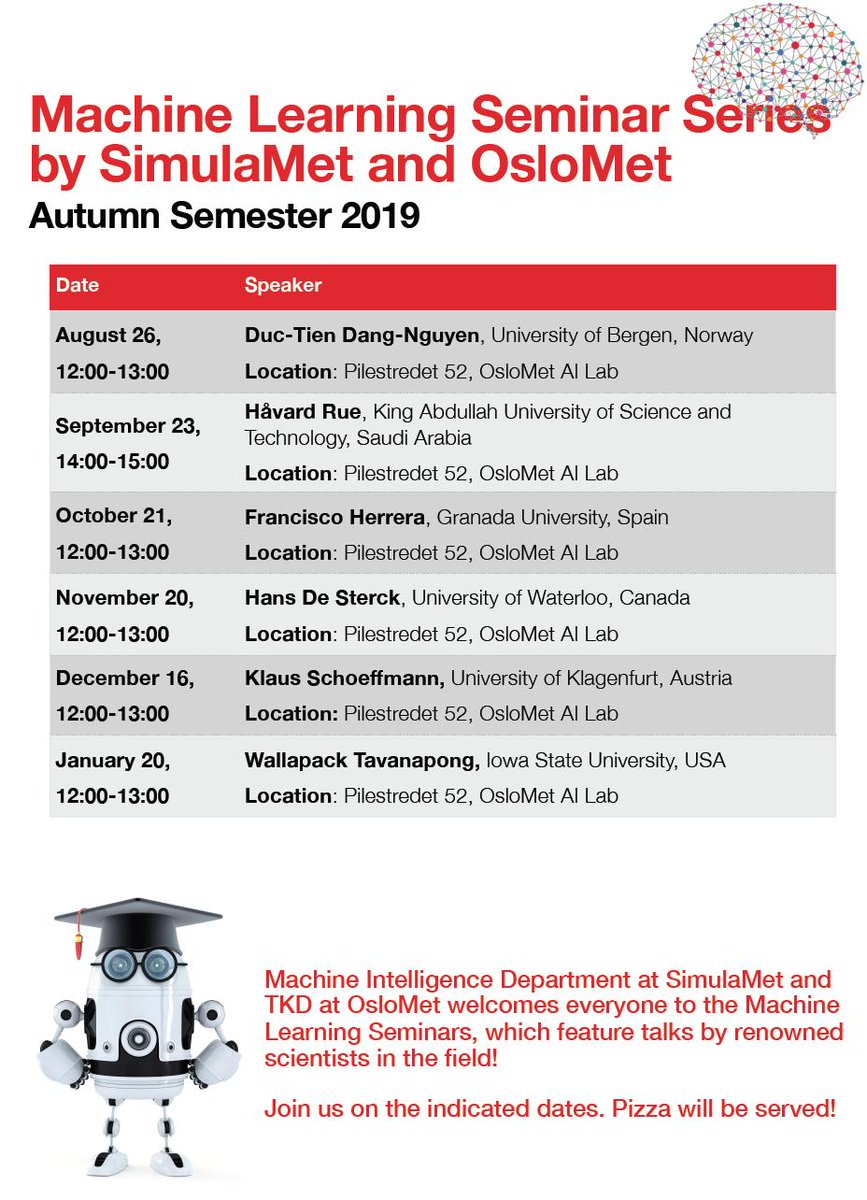 Exciting Machine Learning Seminar Series by SimulaMet and OsloMet!