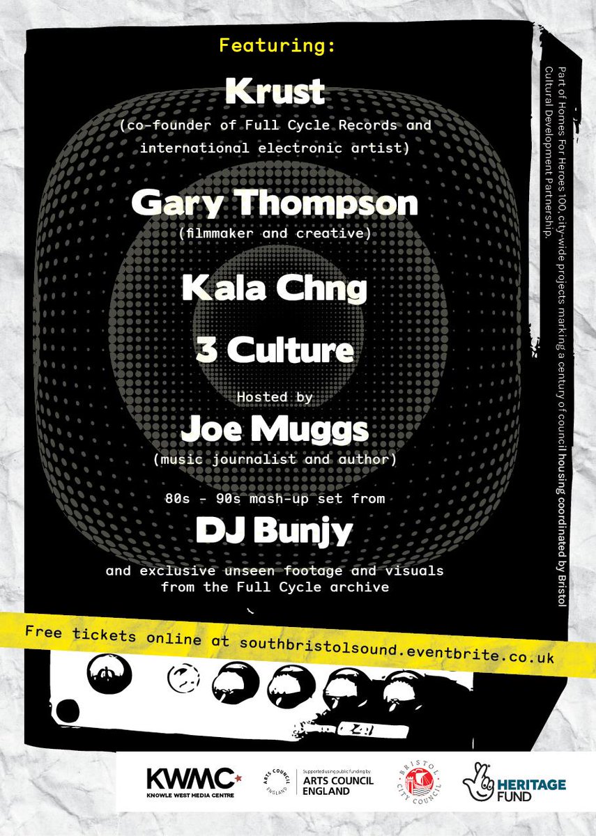 This is one for the all you music and film fans of Bristol music.
Homecoming: the influence of South Bristol on British music
kwmc.org.uk/events/homecom…
@cables_cameras @DJKRUST @Laidblak @djbunjy @knowlewestmedia @joemuggs