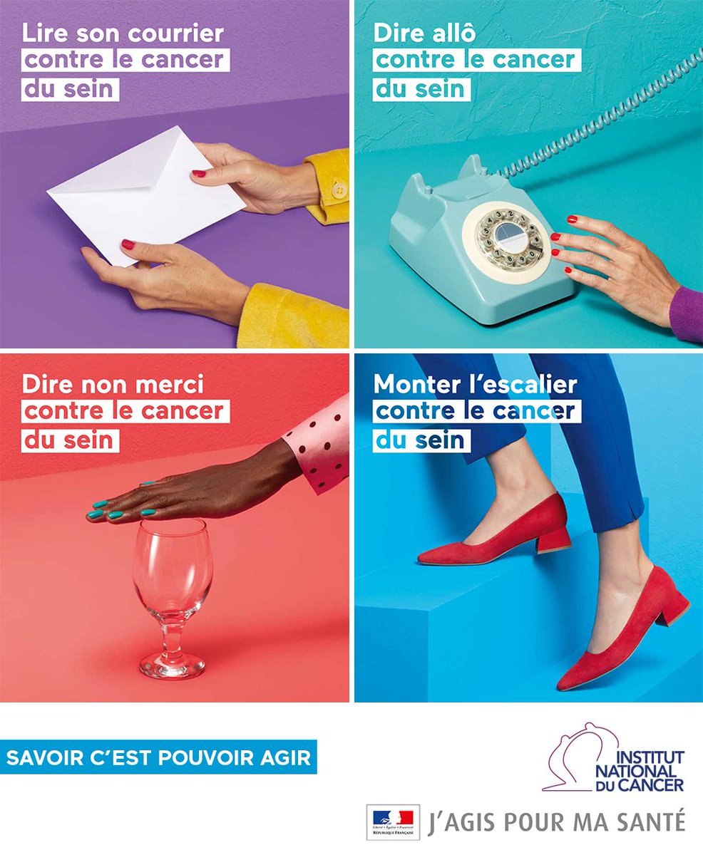 Lutter contre le cancer du sein : des petits gestes pour prévenir près de 20 000 cancers par an. Découvrez la nouvelle campagne de l’Institut national du cancer sur bit.ly/2k0ISyh