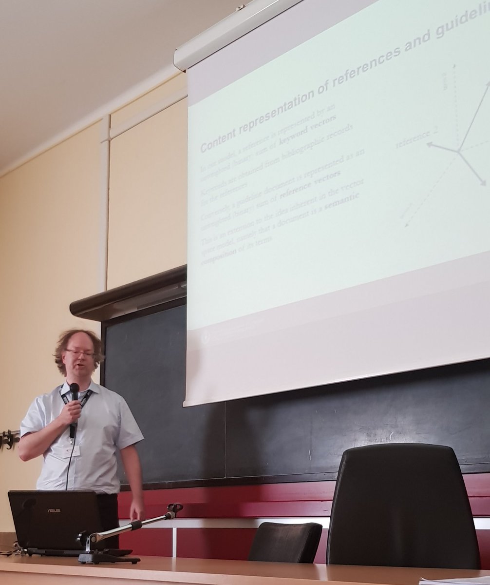 gnelhans's tweet photo. Johan Eklund is presenting our work on References as text for machine learning purposes for the @Data4impact_ project at ISSI2019. Please come an talk more about it with us! https://t.co/qbge8OCBls