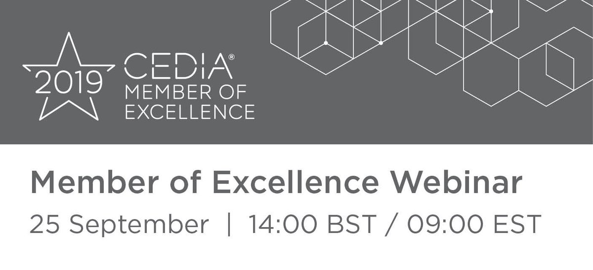 CEDIAJenn's tweet photo. Join myself #MemberofExcellence @connected_works & #AdvancedMember @AutomatedSpaces next week for our #MOE webinar
This powerful marketing tool ensures you stand out from your peers & so prospect clients can easily distinguish the #excellent things you do!
https://t.co/wkjizVuXSp https://t.co/M2f15R0Awc