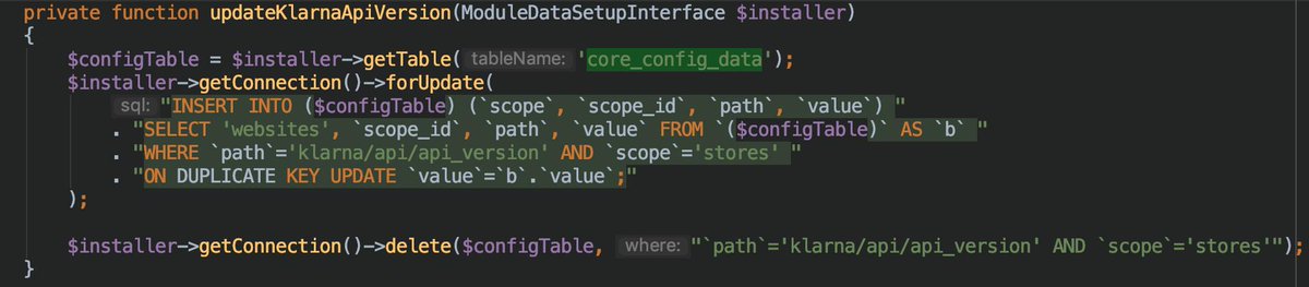 Why Klarna is in the #Magento 2 core?
Because it shows how to write Setup Scripts.
