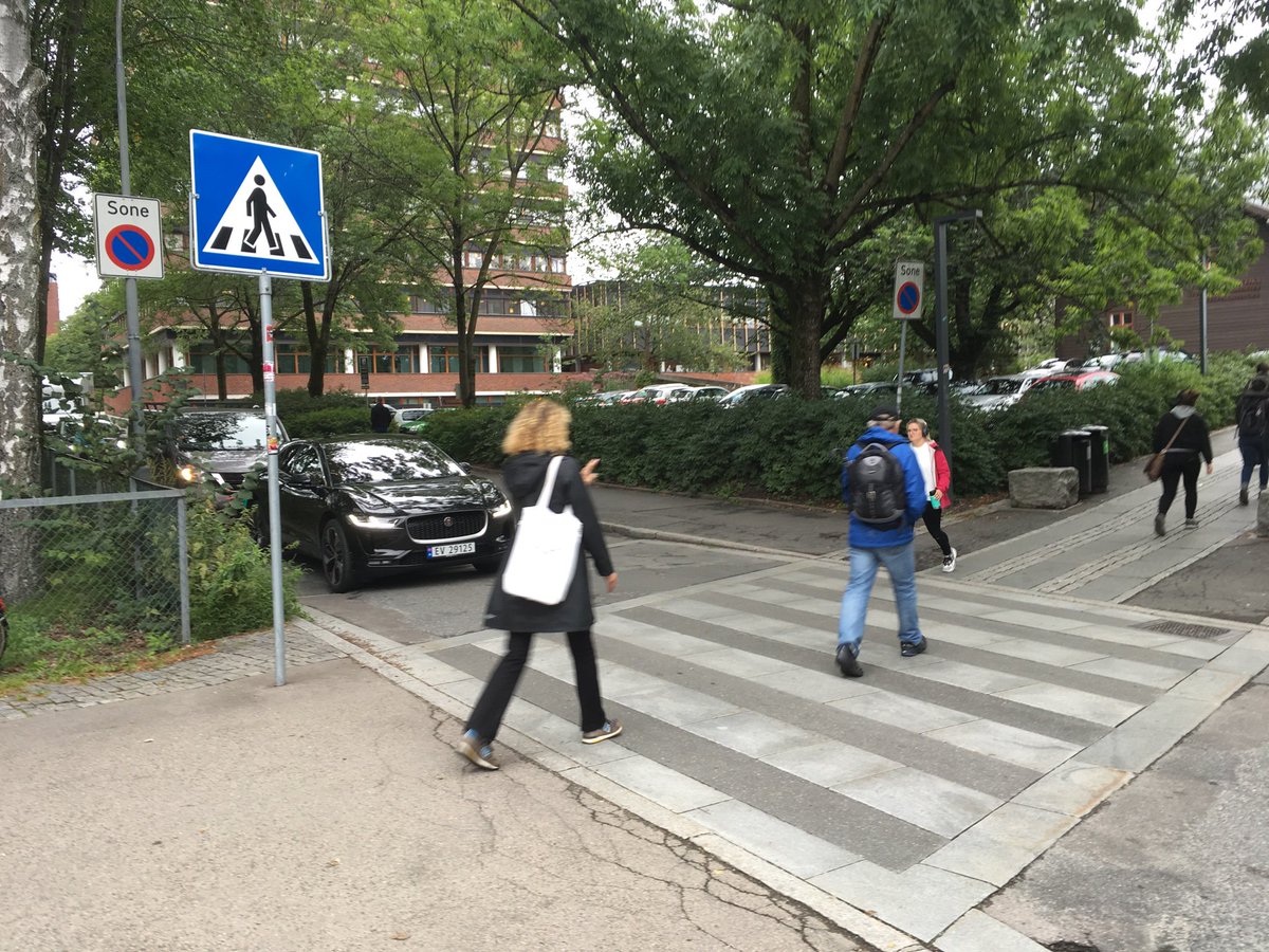 LorraineFitzsim's tweet photo. Asked what 1 thing could make Dublin more walkable in 3mths?
A: paint #oslo style pedestrian priority on every junction

#inspired

While presenting my @EPAIreland #walkability research at @TOIforsk Oslo on my @WeAreTUDublin RAP funded short sabbatical from @CivEng_TUDublin https://t.co/Qfpdeo8vWm