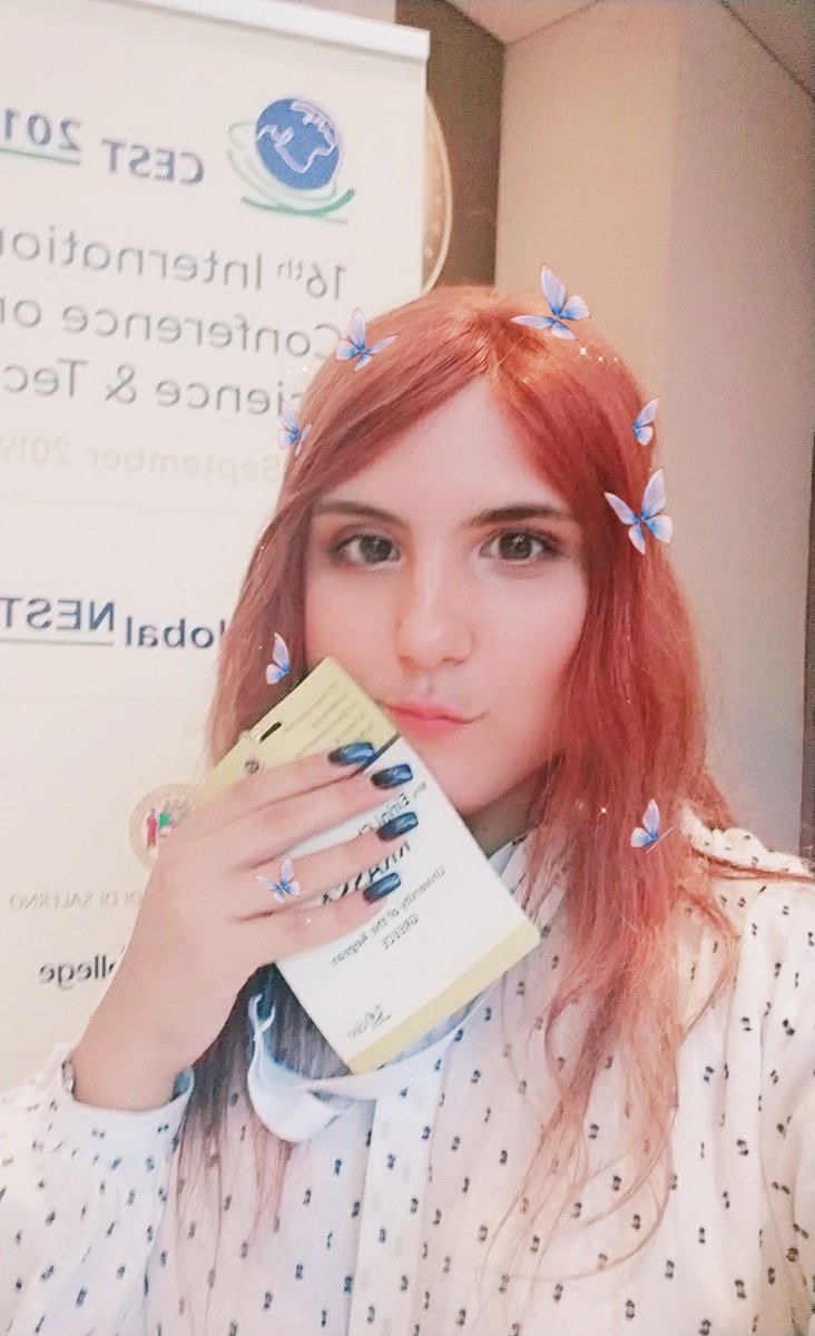 IreneKrassa's tweet photo. I know...not my usual posts but I just wanna share with you how happy I am cause as an #environmentalscientist this is my very first #internationalconference 🥰
#cest2019
#GreekARMY https://t.co/aOXjnZHAy8