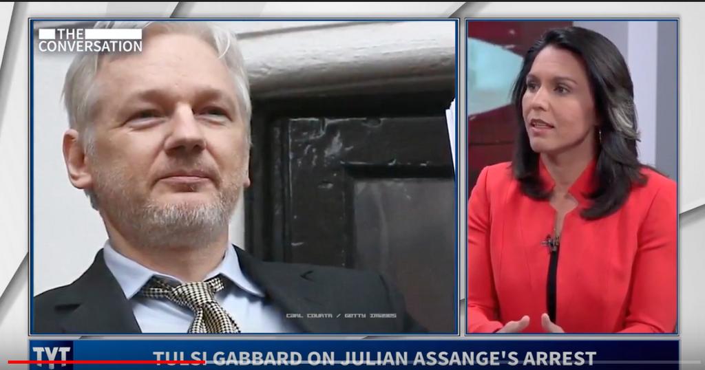 Chicago4Tulsi's tweet photo. #Tulsi2020 #TulsiGabbard on #JulianAssange https://t.co/wbjgXtEQYX #FreeAssangeNow #NoUSExtradiction #Unity4Assange https://t.co/fKBOz4vWAO