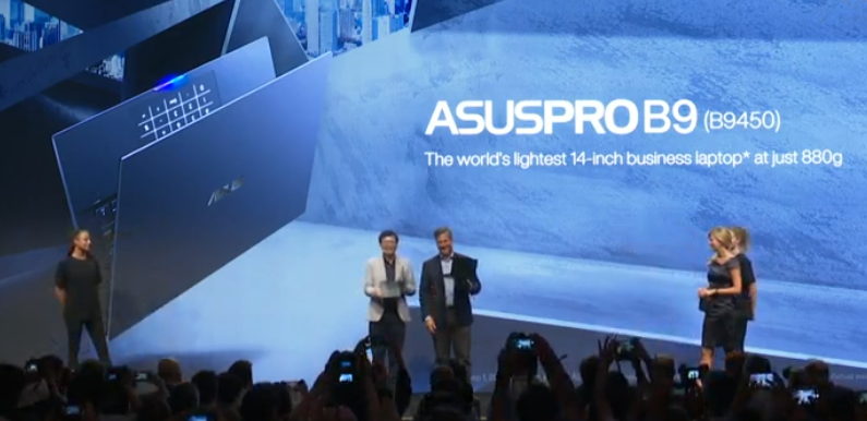ASUS's tweet photo. #ASUSPRO B9450 is the next level in commercial laptops. That's one sleek device right there! #IFA19 https://t.co/EsefuSmNGz