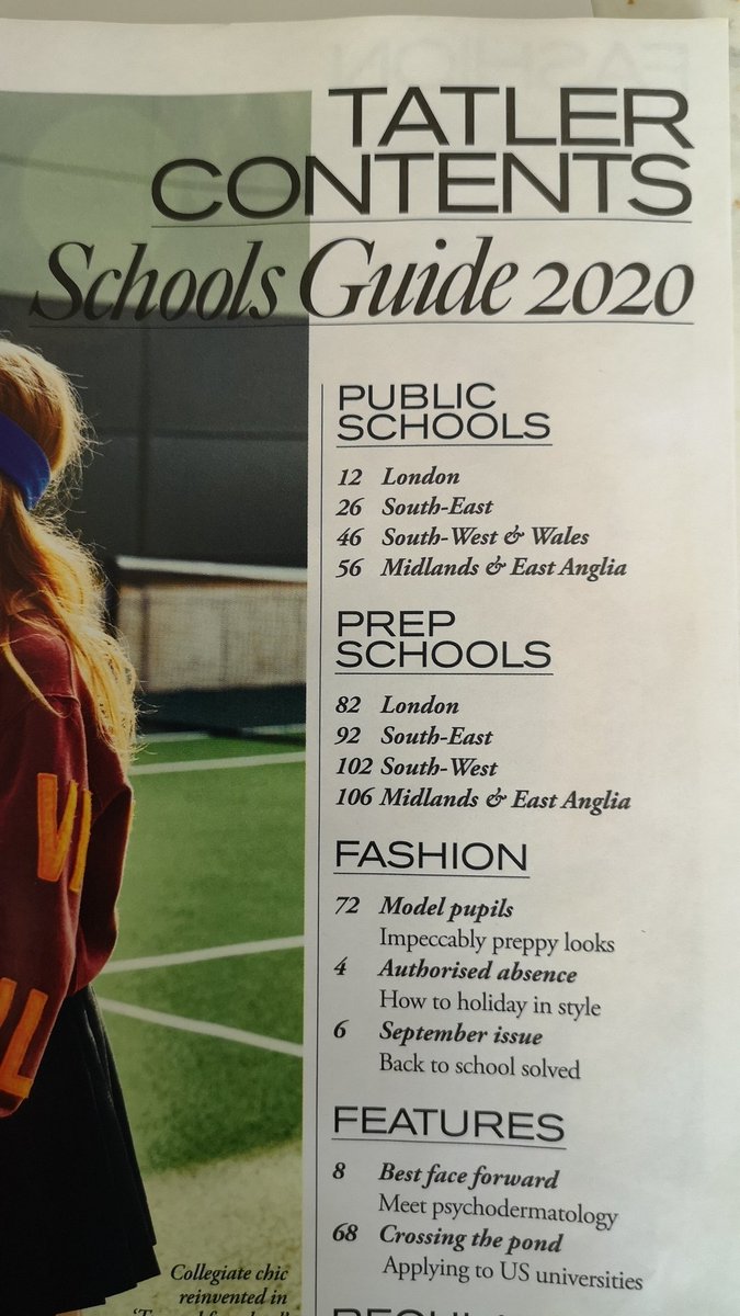So according to <a href="/Tatlermagazine/">Tatler</a> there are no public schools worth mentioning north of the Midlands; am I missing something?