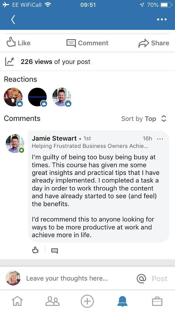 always brightens our day to get great testimonials from the peeps who try our stuff and put it in to practice.

oxygenonline.mykajabi.com/productivity

how do you gather testimonials form your clients?

#WorcestershireHour #Productivity #GetMoreDoro