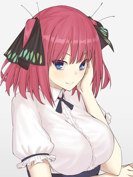 elfenさんがTwitterに投稿した中野二乃(五等分の花嫁)のイラスト。
