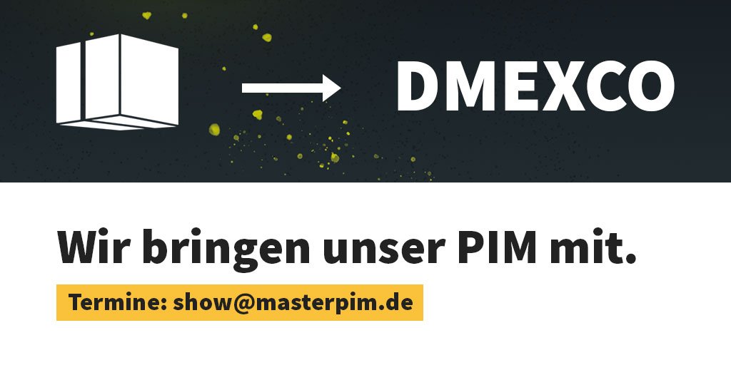 MASTER_PIM's tweet photo. Wir sind auf der @dmexco und bringen unser PIM mit.
Lust auf eine Live-Demo?
#masterpim #dmexco #jederkannmasterpim #digitaltransformation #productdata #pim #productinformationmanagement #ecommerce #digitalisierung #digitization https://t.co/NVdzTk0JPN