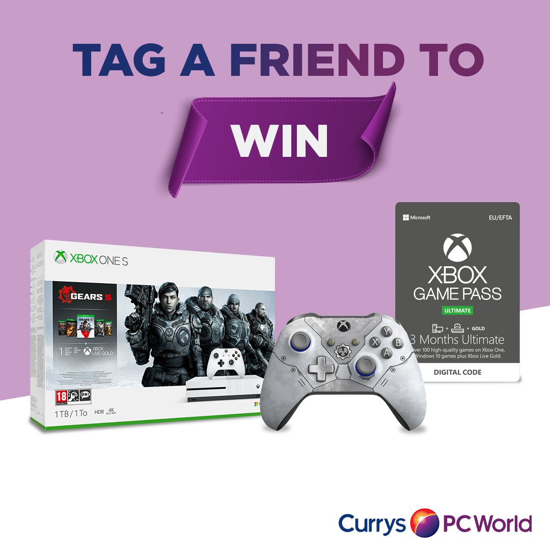 currys's tweet photo. Are you ready for return of Kait, JD and Marcus in Gears5? 👀🎮
Shout out the mate you’d take on the new Gears 5 with for the chance to win this amazing Xbox bundle!

Full T&amp;C's here👉 https://t.co/D4NiXfsnLR https://t.co/ni3XuU9EDW