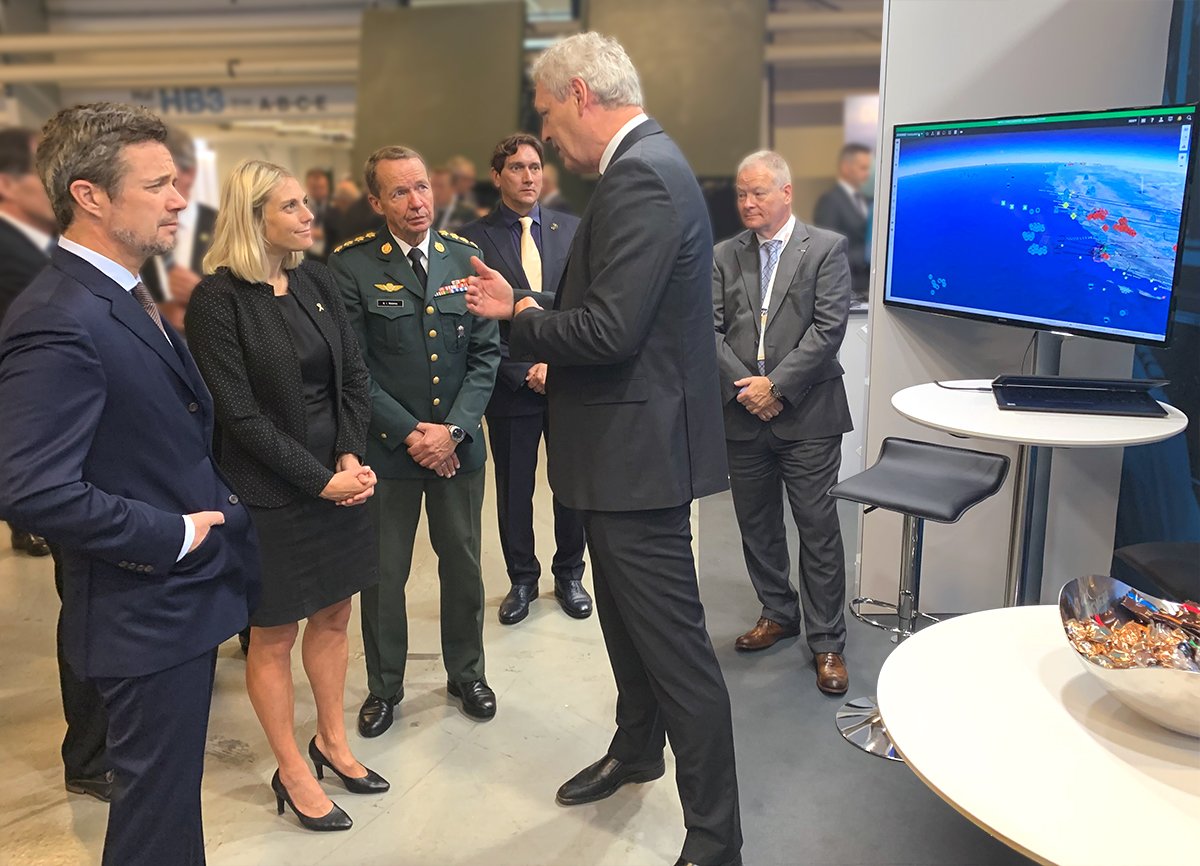 Honored to have HRH Crown Prince Frederik, Minister of Defence, Trine Bramsen, and Chief of Defence, General Bjørn Bisserup, stop by the MAST fair in CPH where CEO, Michael Holm, told them about the work we do in the field of national defence. #MASTNorthernCoasts #SitaWare #C2