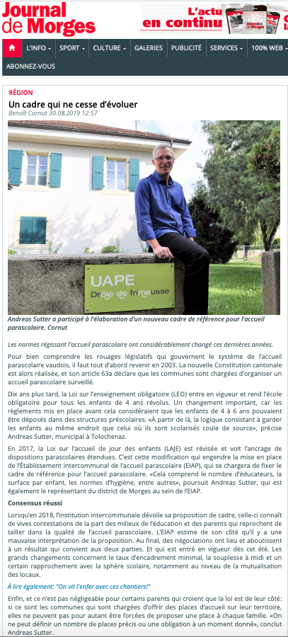 andreassutter's tweet image. Parascolaire : un cadre qui ne cesse d'évoluer