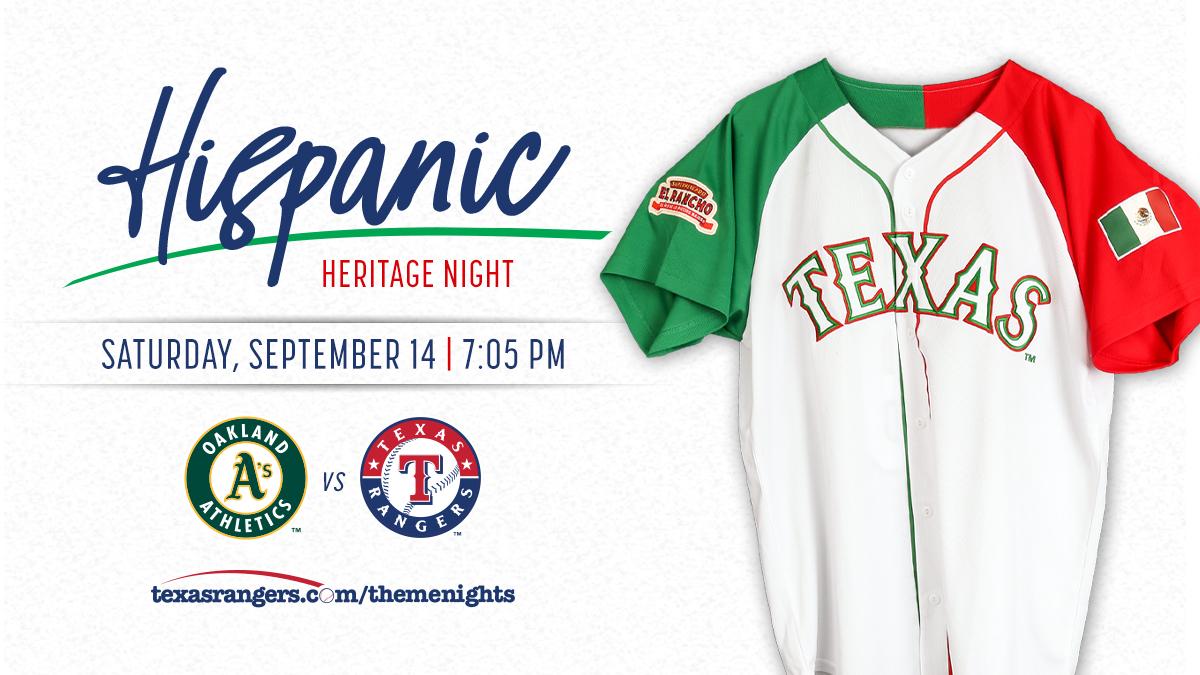 Men’s Texas Rangers Mexican Heritage Night Jersey – All Stitched