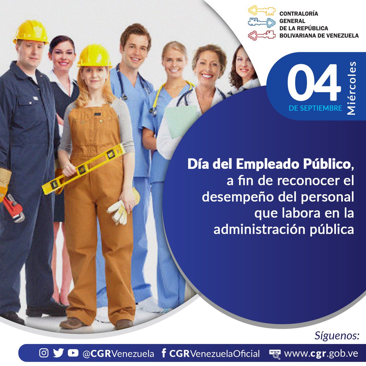 #TalDíaComoHoy #4Sep | Se celebra el Día del Empleado Público, con el propósito de reconocer la labor que realizan los trabajadores en la administración pública.