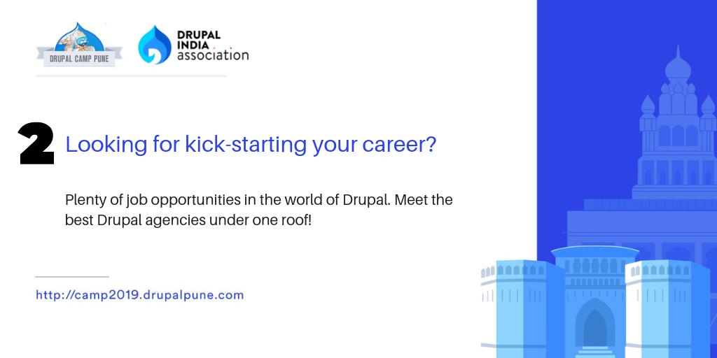 drupalcamppune's tweet image. Drupal Agencies are looking to meet and hire talented people! Take advantage of networking opportunities at #DrupalCampPune | VIT, Pune on the 14-15 of September.
Join us -camp2019.drupalpune.com #DCP19 #DrupalJobs #DrupalHire #Drupalinternships