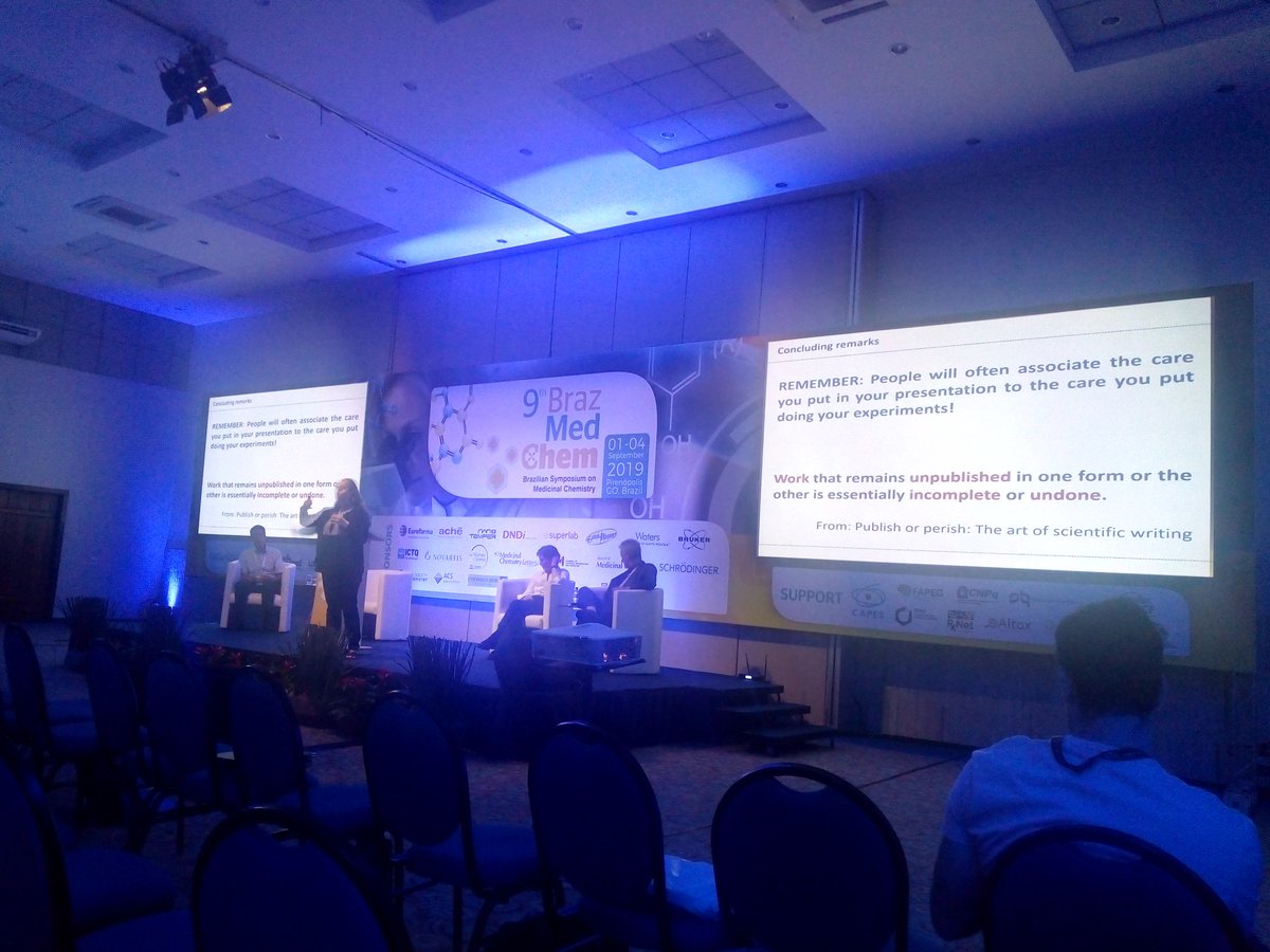 brazmedchem's tweet photo. The third day of #brazmedchem2019 was amazing 🙌!!! #medchem #naturalcompounds #academyandpharma #AI #drugdiscovery #medchemjournals #party https://t.co/XCGTMJqii8