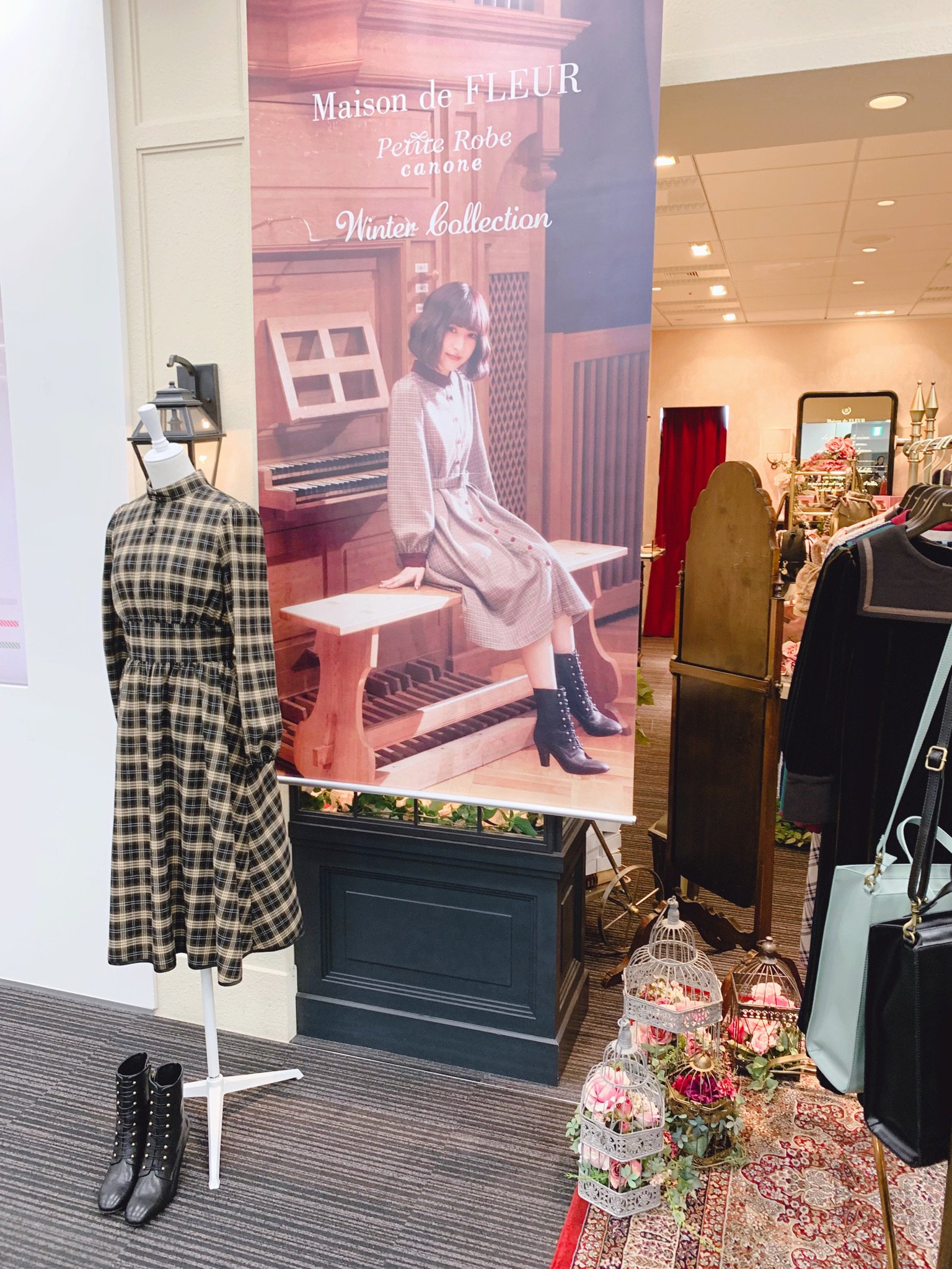 Maison de FLEUR - 【canone】チェックシャツワンピース【神田