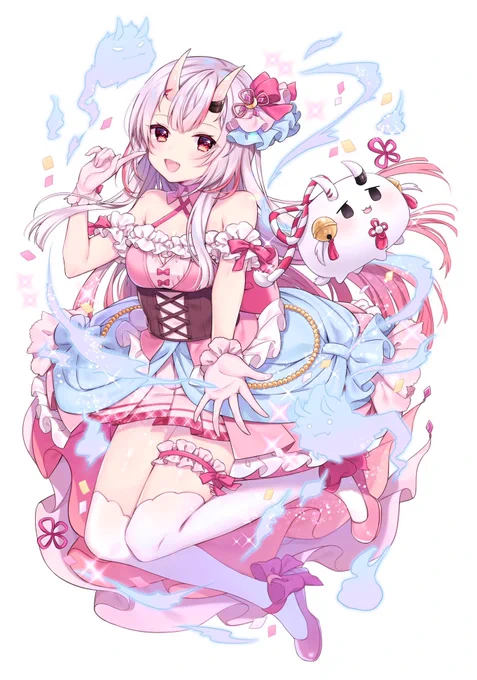 【お仕事】
百鬼あやめさんの1周年記念ボイス全セット購入特典のアクリルスタンドのイラストを描かせていただきました!
とてもかわ余なアイドル衣装です!
何卒よろしくお願い致します?‍♂️✨
(3枚目は簡単な衣装の資料です) 