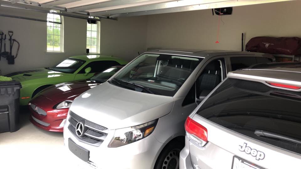 Even managed to get 4 vehicles into a 3 car garage. #noneventdorianameliaisland