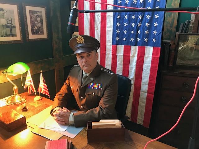 ThatMalarkey's tweet image. I spent half a day being General Eisenhower filming for the Escape Cave in Nottingham. I also had much fun as the voice of Percy the Carrier Pigeon. The escape rooms are simply beautiful and so wonderfully atmospheric. All the best to them for the future.