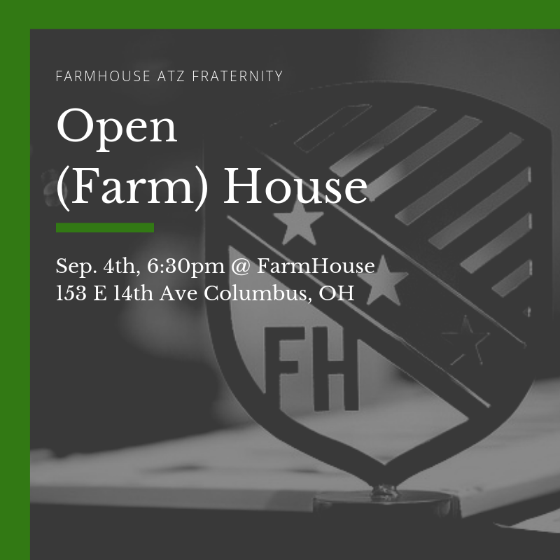 FarmHouseATZ's tweet photo. Be sure to stop by and see the house this evening at 6:30! The brothers will be giving tours followed by a presentation for those looking to rush. We hope to see you there! #RushFH #FHExcelsior https://t.co/WV7kqolvHe