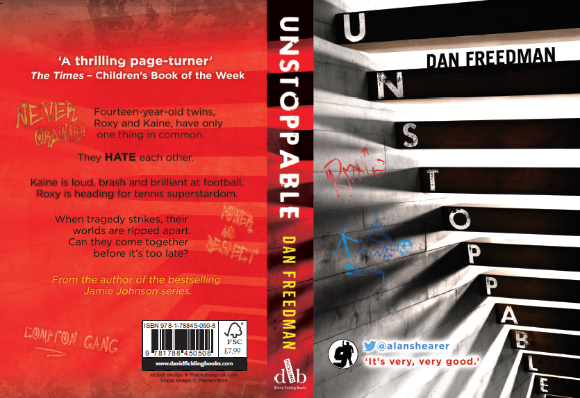 A sneak peak of the paperback cover of Unstoppable, which will be published by <a href="/DFB_storyhouse/">David Fickling Books</a> next year.
Big thank you to <a href="/alanshearer/">Alan Shearer</a> for your support.
Massively appreciate it.