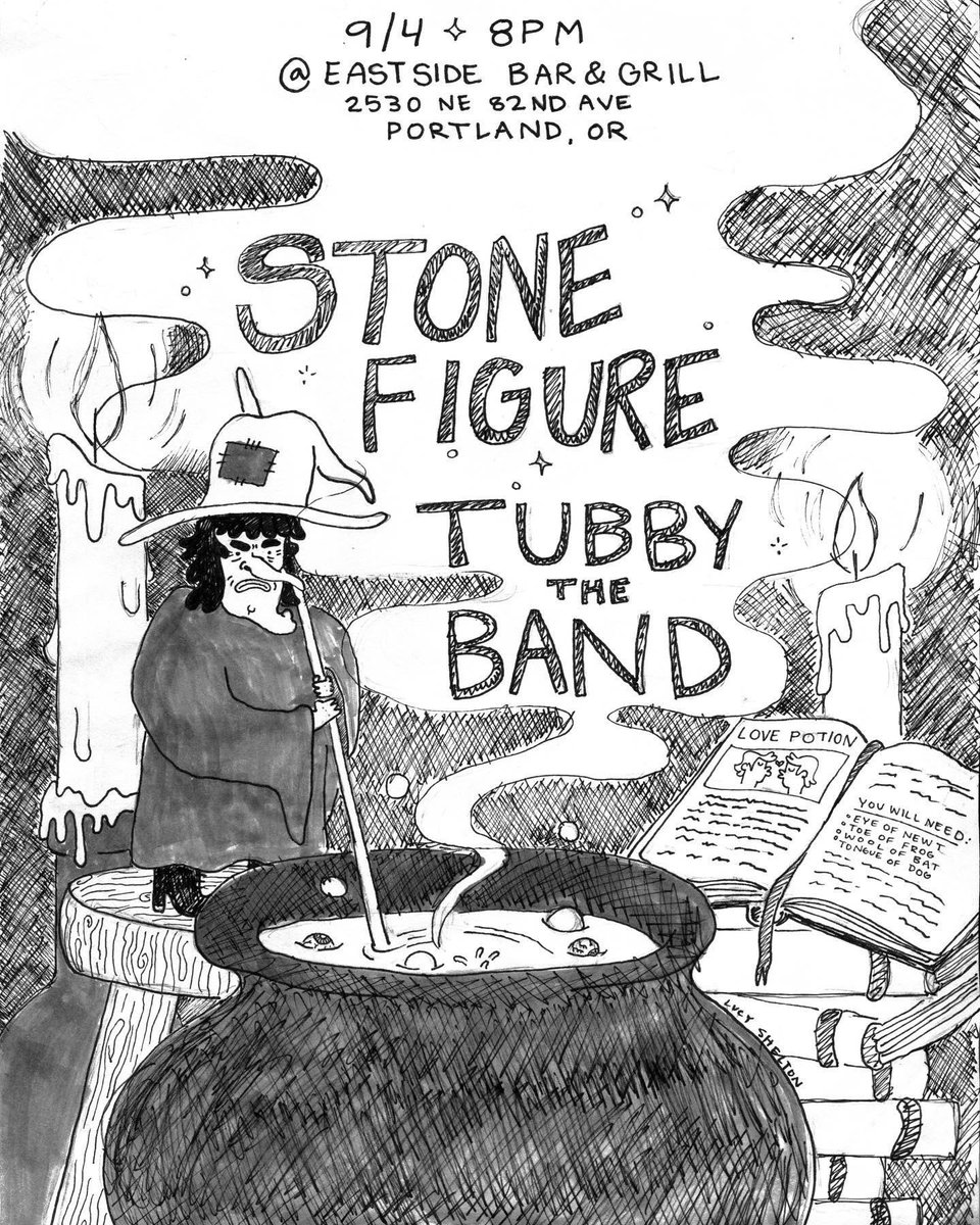 TubbyTheBand's tweet photo. Playing tonight with Stone Figure!  Not sure what the artist’s twitter handle is, but a rad flyer was made #LiveMusic #PDXmusic https://t.co/DWfDdw5QJR https://t.co/kGOVzswyfJ
