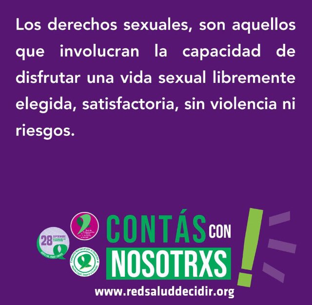 RedSaludDecidir's tweet photo. Día Mundial de la #SaludSexual #ContásConNosotrxs https://t.co/uFscy93YxF