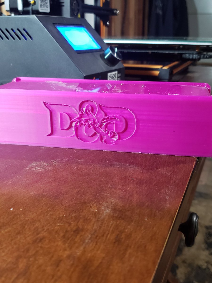 cheef_n's tweet photo. Came out a little pinker than expected but this dice vault is cool as shit!! #DnD #3dprinting https://t.co/HytOEuV5I7