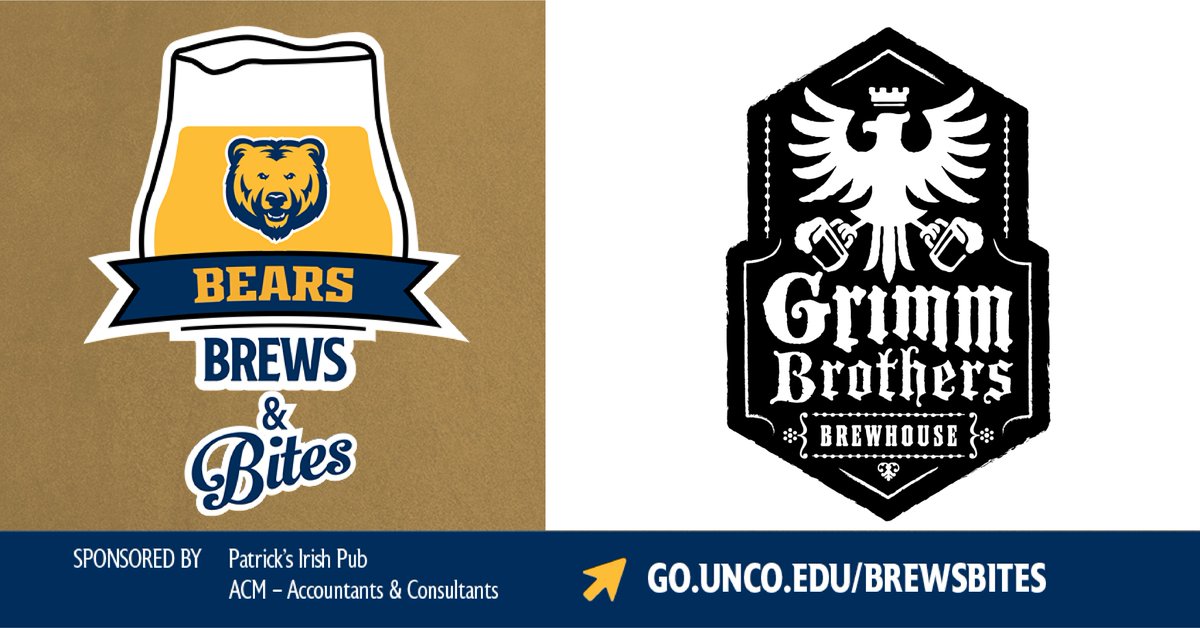 UNCOBrewing's tweet photo. @grimmbrosbrew Will be pouring at #bearsbrewsandbites! Give them a follow and check out our Facebook page on how you can win 2 tickets to our Beer Festival Fundraiser! https://t.co/xoBzTDZtin