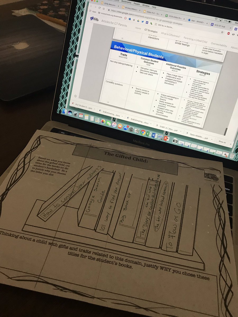 BrandyVeosmith's tweet photo. Working through the Behavioral Domain of Giftedness using the bookshelf activity. @KCSGifted @TiershaAdkins #kcsGTseminars https://t.co/TQxvmeJjon