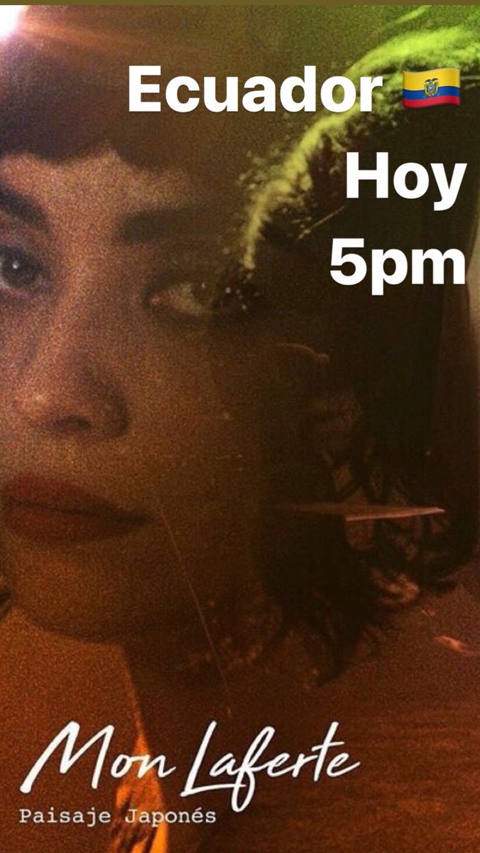 MonLaferteECU's tweet photo. @monlaferte Paisaje Japonés 🎥
https://t.co/OYLhOm6B8x
ECUADOR 🇪🇨 
5pm @JoyaStereo 
5:20pm @RADIOGITANA https://t.co/qoCn1rieDw