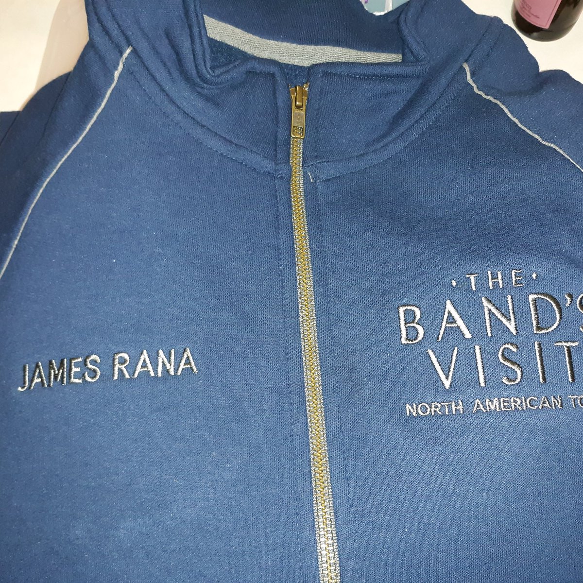 JamesRana2's tweet photo. It keeps me warm. @TheBandsVisit #thebandsvisittour @broadwaychicago #tourjacket #chicago https://t.co/8VGJATvxQa