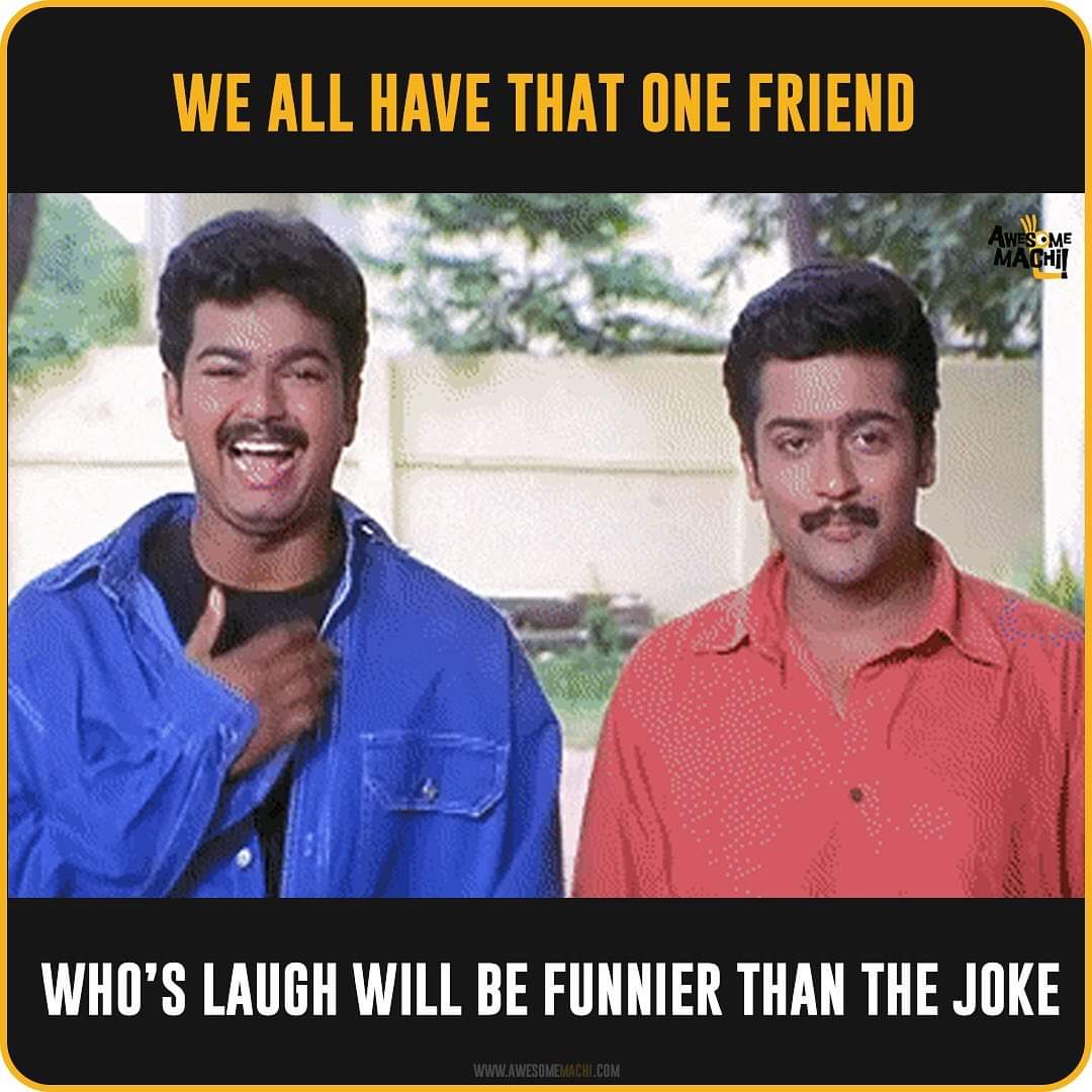 AwesomeMachi's tweet photo. Mention your friend who laughs even more funnier than the joke😂😂😂
#FunnyLaughs #GangGalatta
#AwesomeMachi https://t.co/G4PTIF7ApR