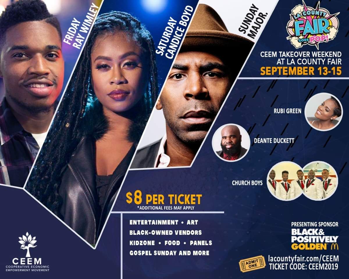 WebbfamilyE's tweet photo. 🚨JUST ANNOUNCED🚨
Ray Wimley, Candice Boyd and Major. confirmed to perform at the CEEM Weekend: A Tribute to Black Influence in Pop Culture. For tickets visit: https://t.co/VecKmDlI7O
#JoinCEEM #CEEMpops https://t.co/xsuWNlYA1j