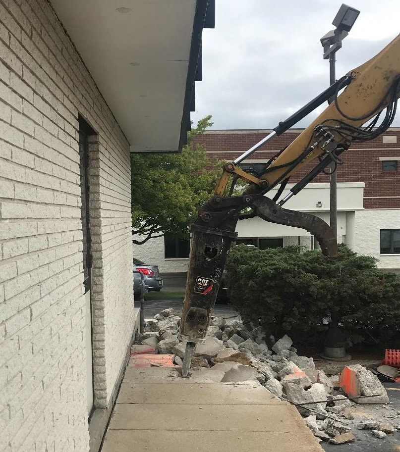 solakescu's tweet photo. The sidewalk is getting ripped a part here in Elkhorn. https://t.co/wozKKjDLiD