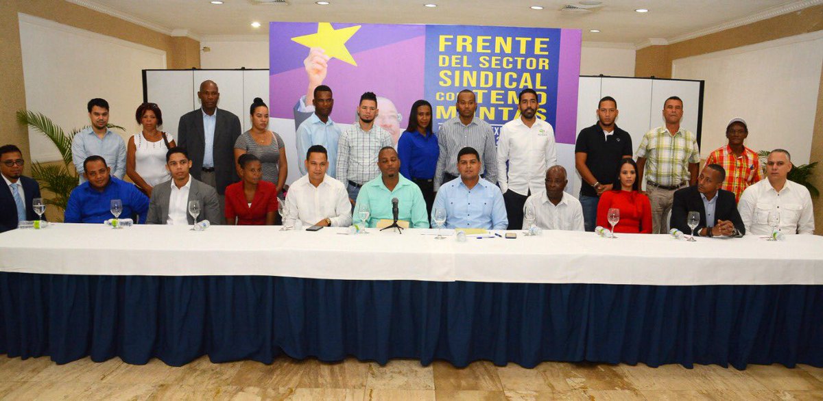 temomontas's tweet photo. #NotaDePrensa Distintos sectores del movimiento sindical del país expresaron su respaldo al precandidato presidencial del #PLD, Juan Temístocles Montas, en el entendido de que reúne la capacidad y la experiencia que demanda el puesto #TemoPresidente
https://t.co/YbNxODHeRH https://t.co/61A18fIKWJ
