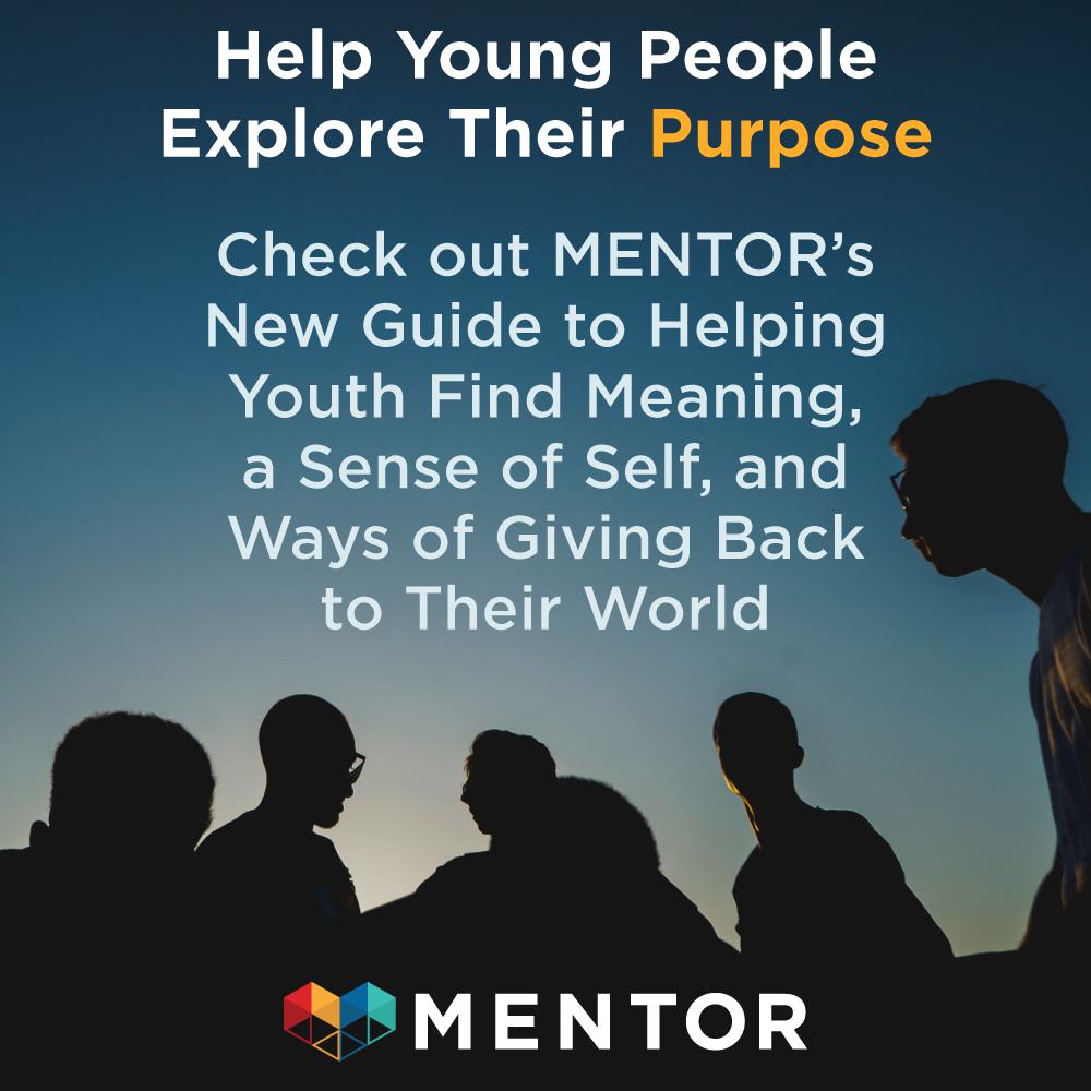 This #BacktoSchool season, help young people explore their purpose. Check out <a href="/MENTORnational/">MENTOR</a>'s new guide, funded by <a href="/jpmorgan/">J.P. Morgan</a>, to helping youth find meaning, a sense of self, and ways of giving back to their community. Download at bit.ly/2khQ89c  #MentorIRL