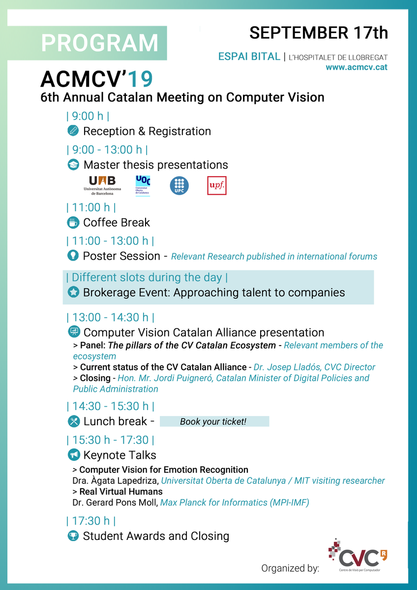 CVC_UAB's tweet photo. Remember everyone! Only two weeks left for this year’s #ACMCV! Take a look at the event’s program and register here if you haven't had the chance yet: https://t.co/PjkEyIwGnd https://t.co/Mp0JcBfhr2
