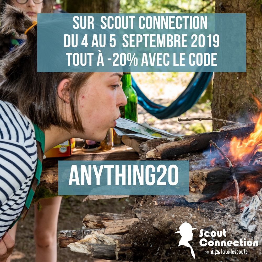 LaToileScoute's tweet photo. Le site LaToileScoute, fonctionne uniquement avec vos dons et vos achats sur ScoutConnection ! Alors profitez de ce code promo et aidez nous à faire tourner le site https://t.co/XtXNEkuuuZ ! 😉😊
#codepromo #scoutconnection https://t.co/E67ldjLr5r