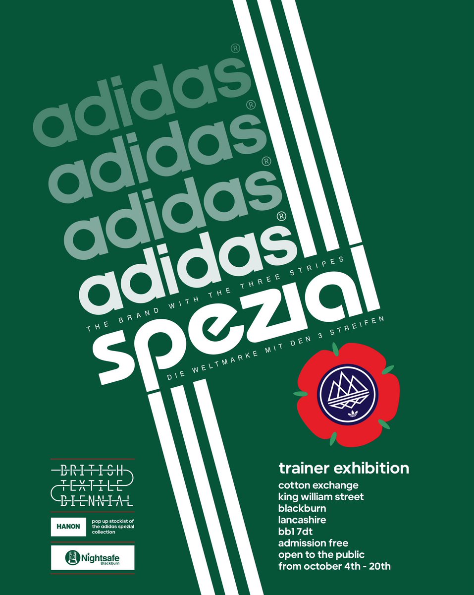 Spezial - adidas trainer exhibition, Blackburn Cotton Exchange, 4th to 20th October 2019.....more details to follow.