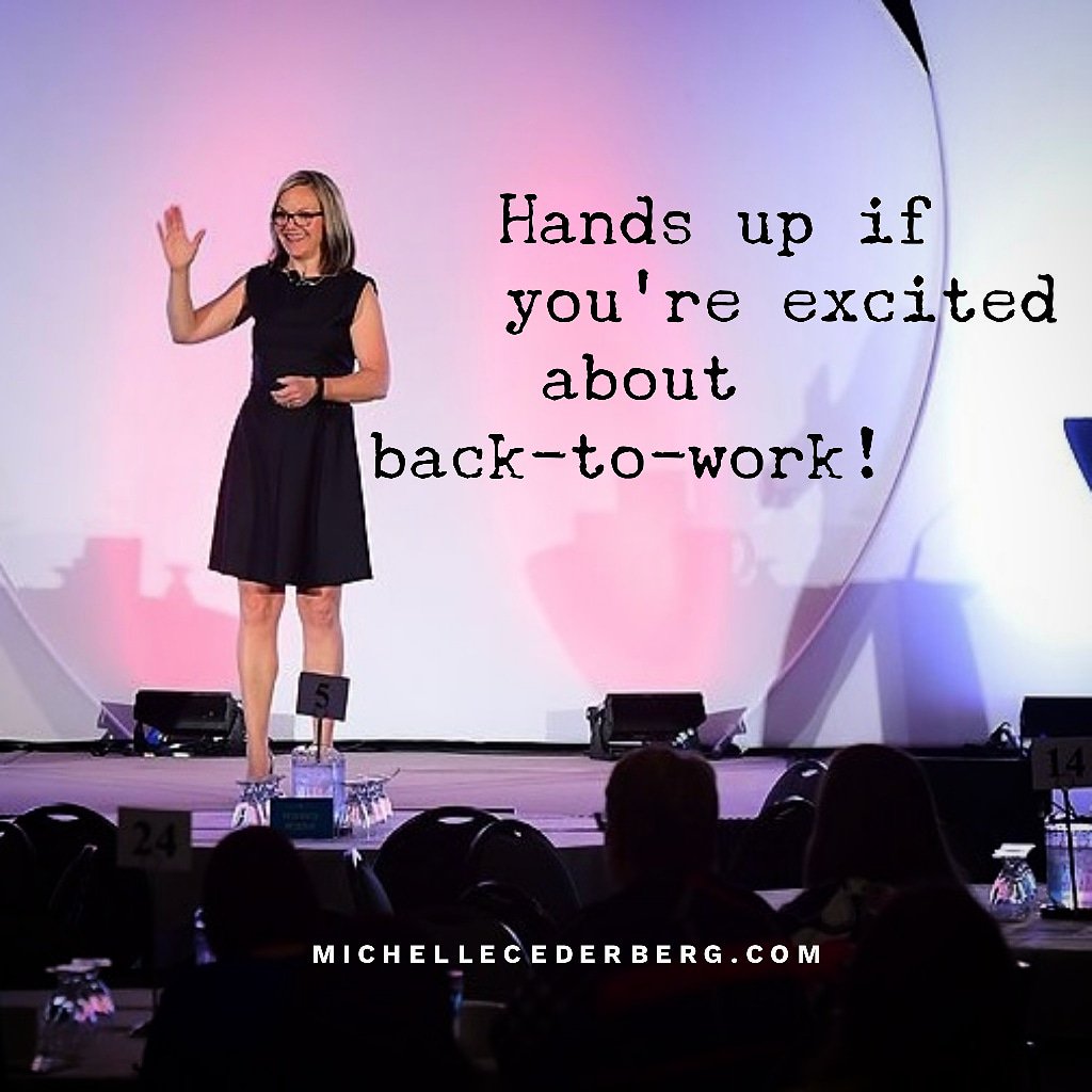 cederbergspeaks's tweet image. All of the back-to-school photos on my feed got me thinking, 'September is a fresh start for grown-ups too'. Hands up if you're excited about back-to-work! How will you make a difference for yourself this fall? #CarpeFreakinDiem

#successenergy #itshowwework #keynotespeaker