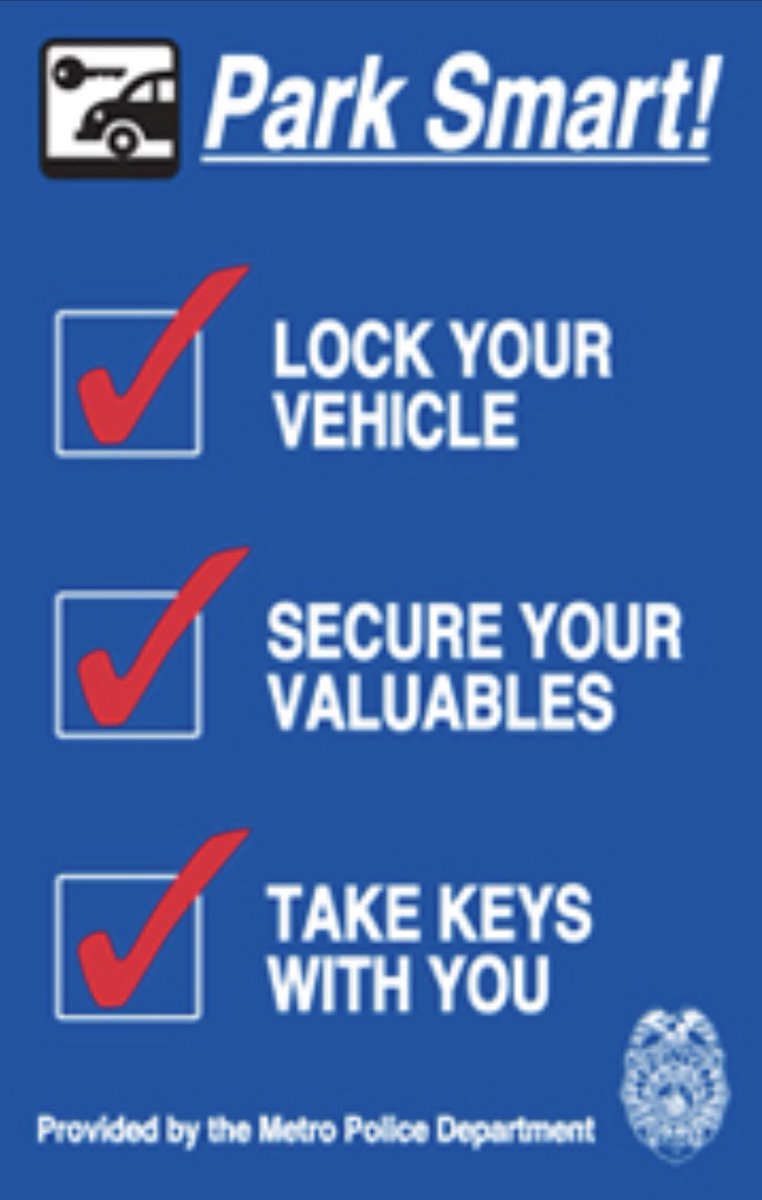 Lipscomb Security and Safety in partnership with Metro Nashville Police want to remind you to Park Smart. Always lock your vehicle, hide/take your valuables, and remember to take your keys with you.