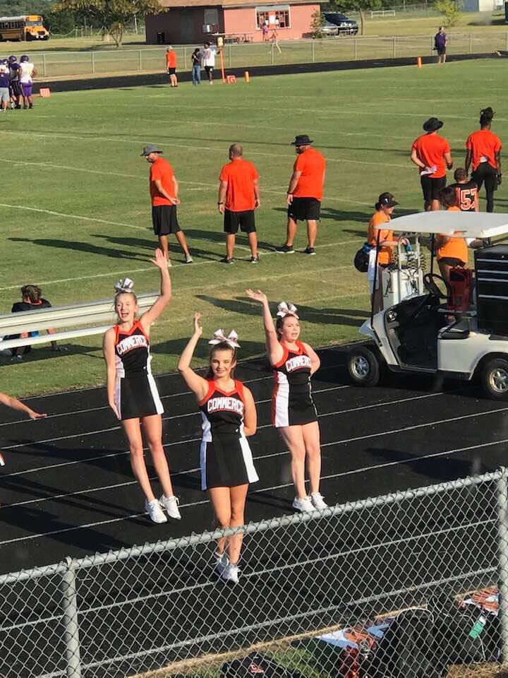 infinity_003's tweet photo. First JV football game of the season and these girls rocked the sideline! #TigerCheer #cisdtigers https://t.co/UgrmHd0VTv