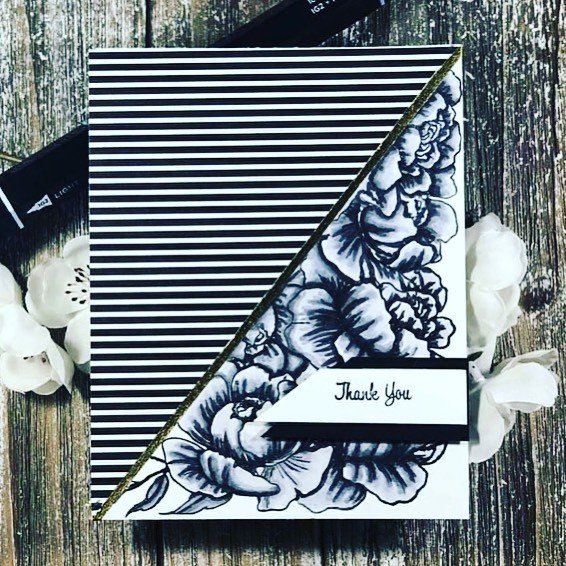 bethduffdesigns's tweet photo. Its #spectember over at @spectrumnoir and todays theme is #blackandwhite I personally gave this one a go because the idea was so intimidating to me! But the #triblendmarkers make it so easy!! Pretty in Peony stamp is by @therabbitholedesignsllc https://t.co/vX3OBdVlDf https://t.co/GJaR7fP9H6